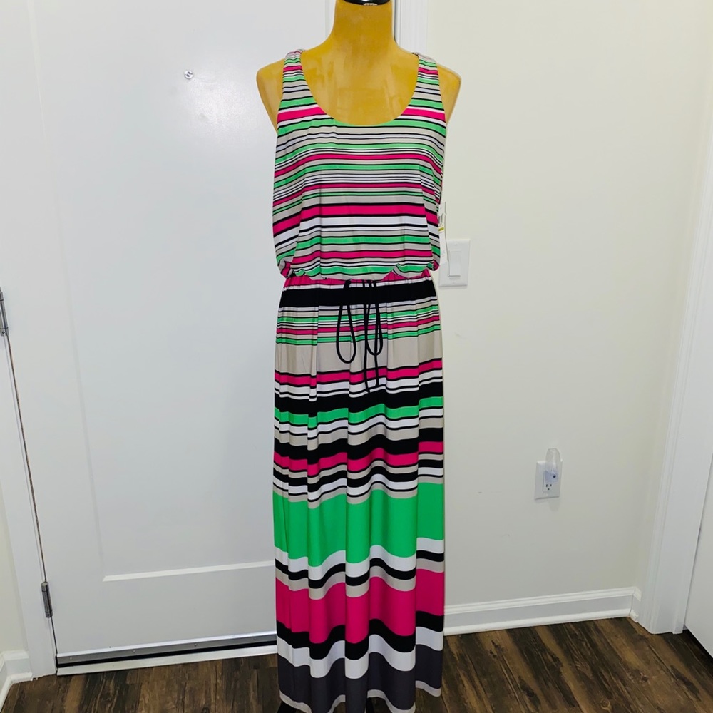 👗 NWT London times waist tie maxi SZ 14